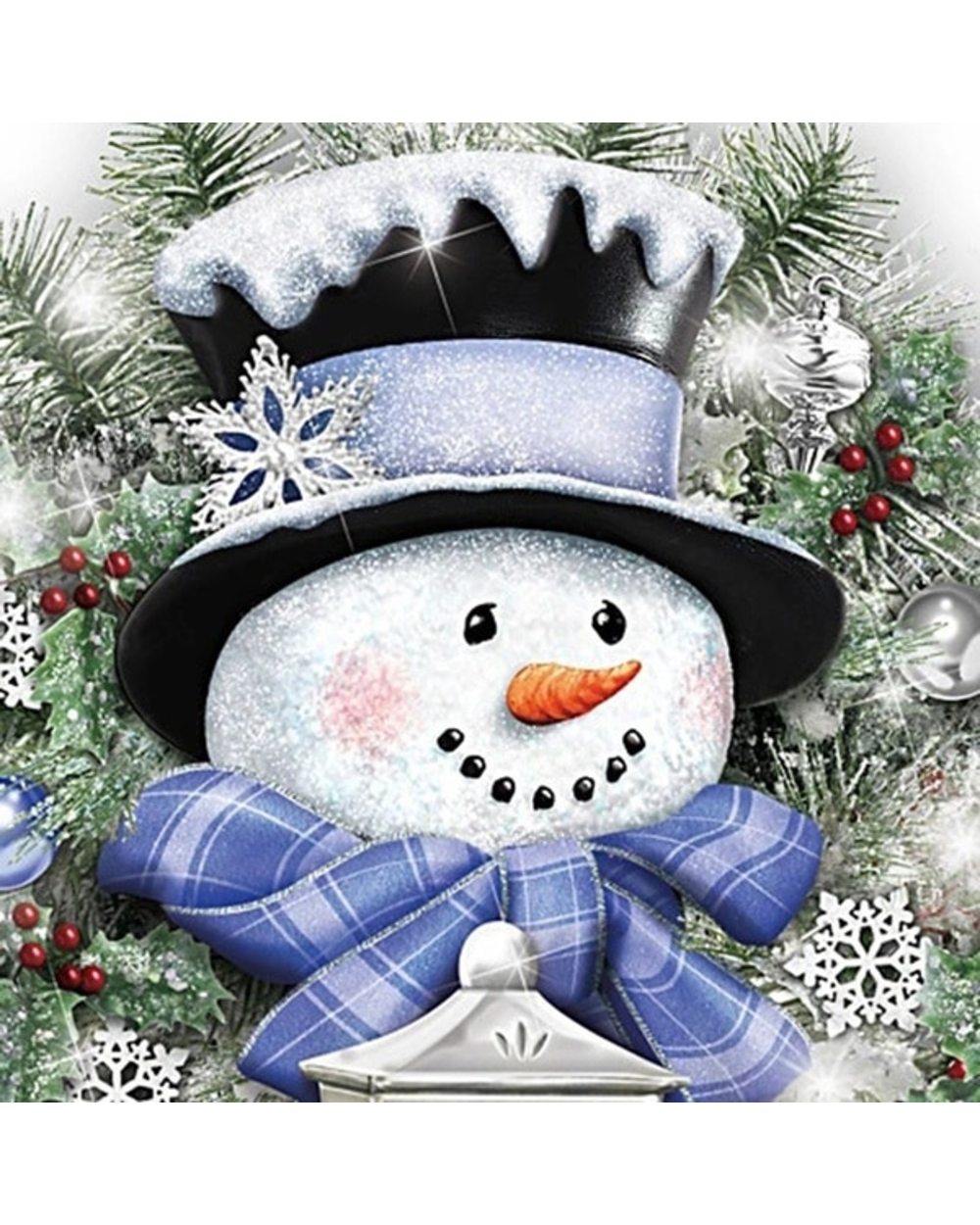 2022 New Christmas Stickers Decoration for Home Outdoor Window Welcome Snowman Wreath Xmas New Year Door Wall Decoration front-3