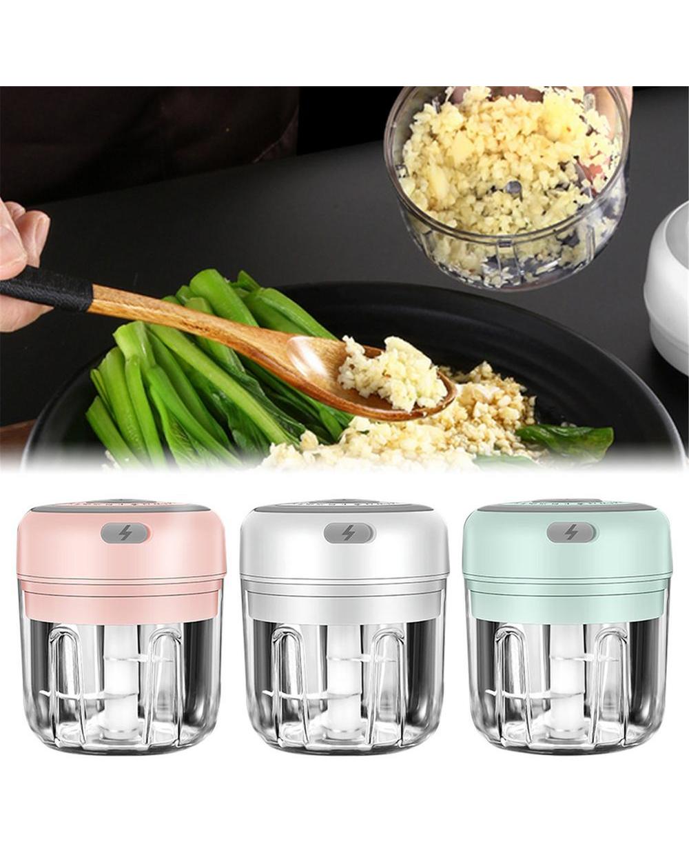 Mini Crusher Vegetable Chopper Shredder Kitchen Tools Meat Usb Charging Grinder Sturdy Cutter Fresh Chili Electric Garl front-0