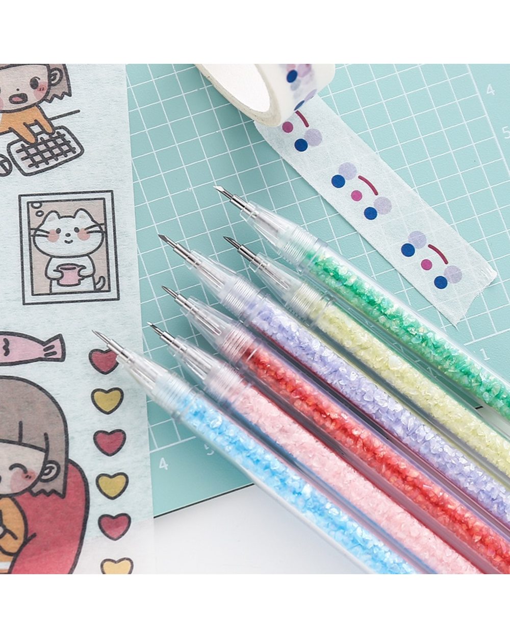 Art Utility Knife pen Express Box Knife Paper Cutting Tool Craft Tools Precision Sticker Washi Tape Cutter front-2