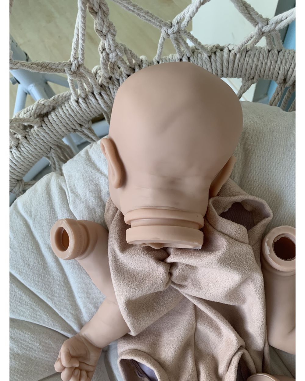 Bebe Reborn Kit 21 Inches Reborn Baby Kit Levi Vinyl Unpainted Unfinished Doll Parts DIY Blank Doll Kit front-5