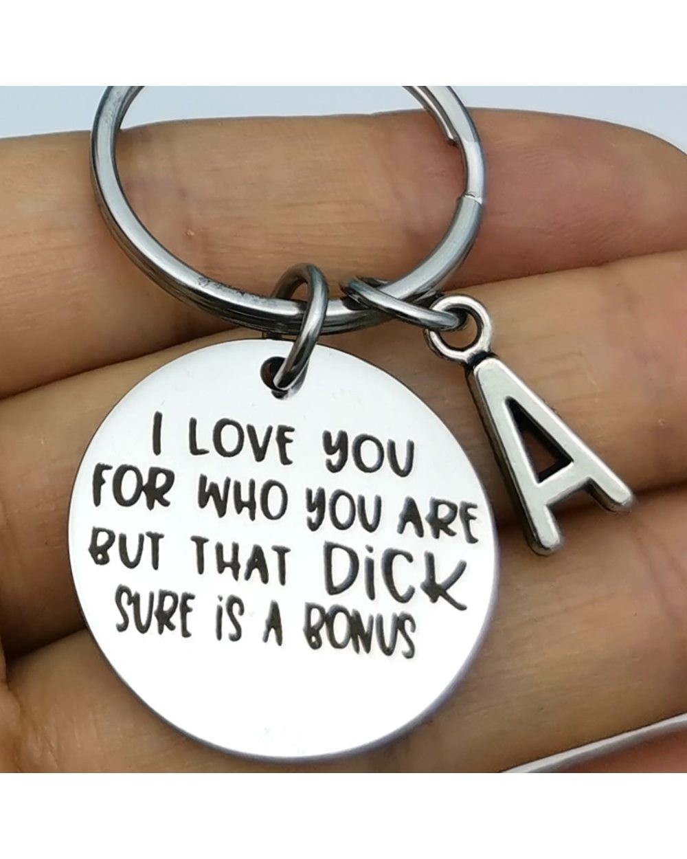 I Love You Funny Keychain Gifts for Boyfriend Fiance Husband Anniversary Birthday Valentine's Day Gift front-2