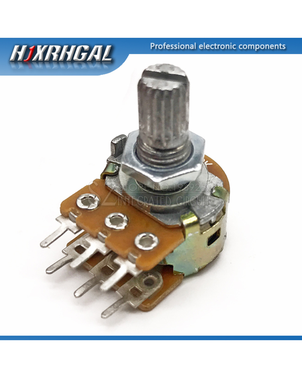 5Pcs B1k B2k B5k B10k B20k B50k B100k B500k B1m 6Pin Shaft Wh148 Potentiometer 1K 2K 5K 10K 20K 50K 100K 500K 1M Hjxrhg front-0
