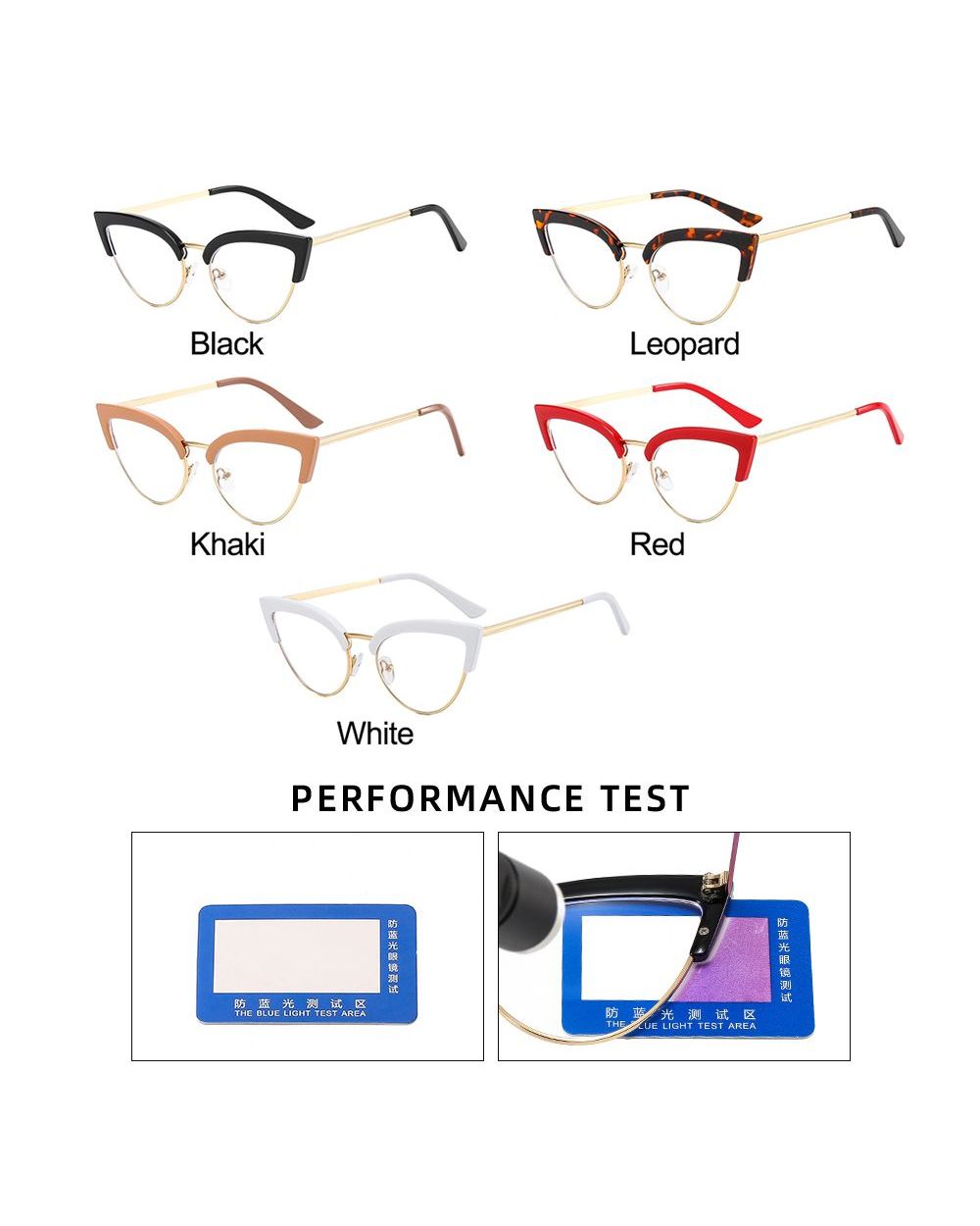 Vintage Cat Eye Anti-Blue Light Metal Glasses Frames Optical Computer Glasses Women Spectacles Fashion Eyewear Eyeglass front-5