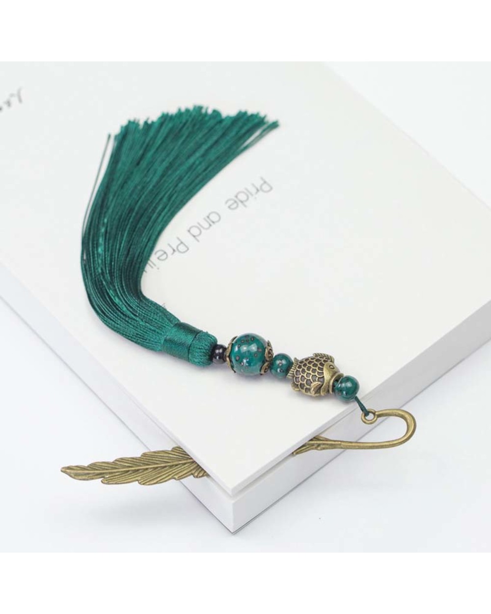 1Pc Chinese Style Retro Metal Bookmark With Tassel Creative Plum Bossom Book Mark Students Stationery School Office Sup front-2