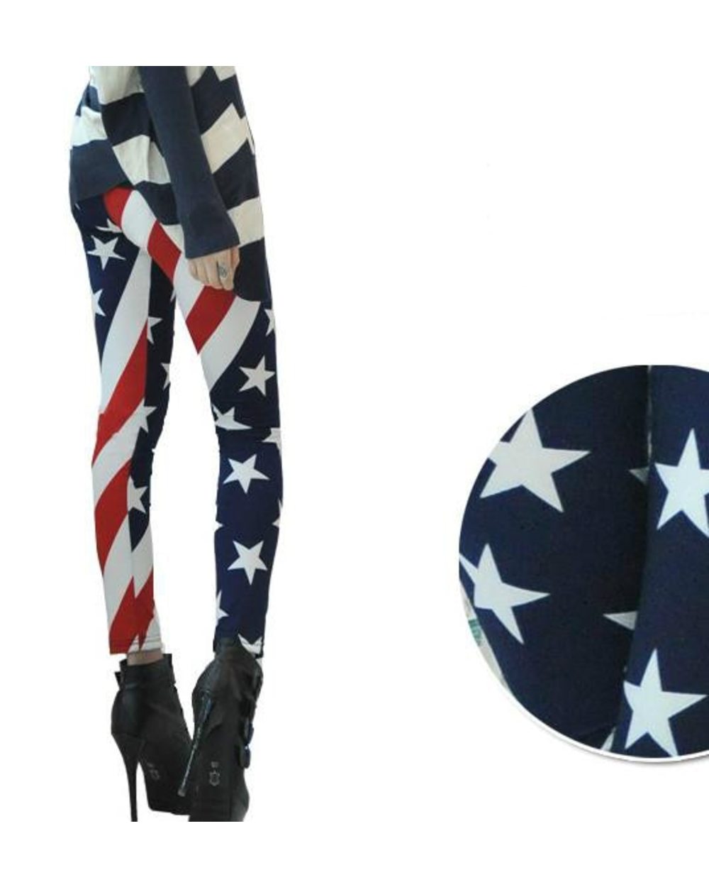 American Flag Yoga Pants American Flag Thin Slim Leggings Pants front-1