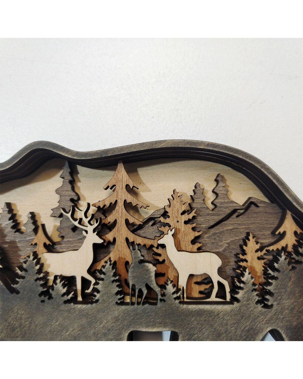 Christmas Ornaments 2022 New Year Natural Xmas Bear Elk Craft Wooden Christmas Decoration for Home Navidad Gift Xmas Gi front-2