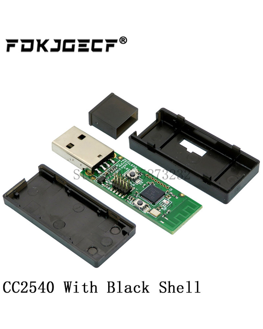 Zigbee Emulator Cc-Debugger Usb Programmer Cc2540 Cc2531 Sniffer With Black Shell Bluetooth Module Connector Downloader front-3