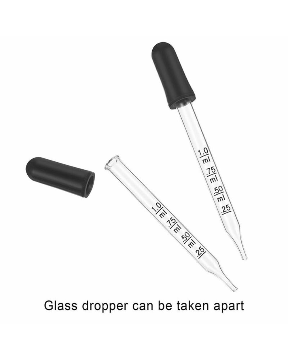 10Pcs Glass Scale Dropper Rubber Head Scale Pipette Dropper Essential Oil Bottle Straw Multi-Purpose Droppers For Schoo front-2