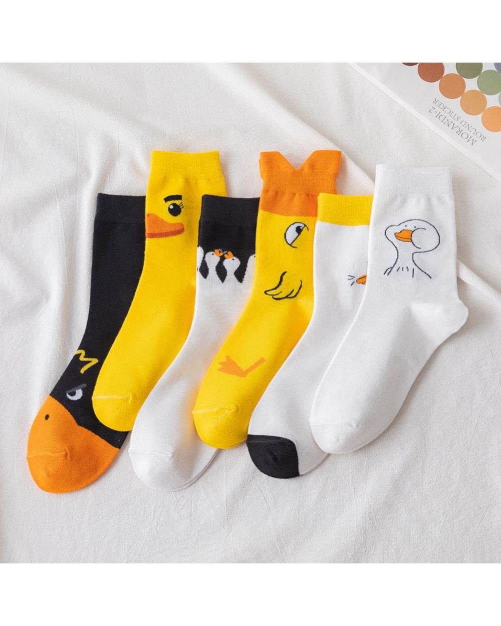 Fashion Cute Duck Print Cotton Funny Socks Female Streetwear Kawaii Cartoon Socks Women front-3