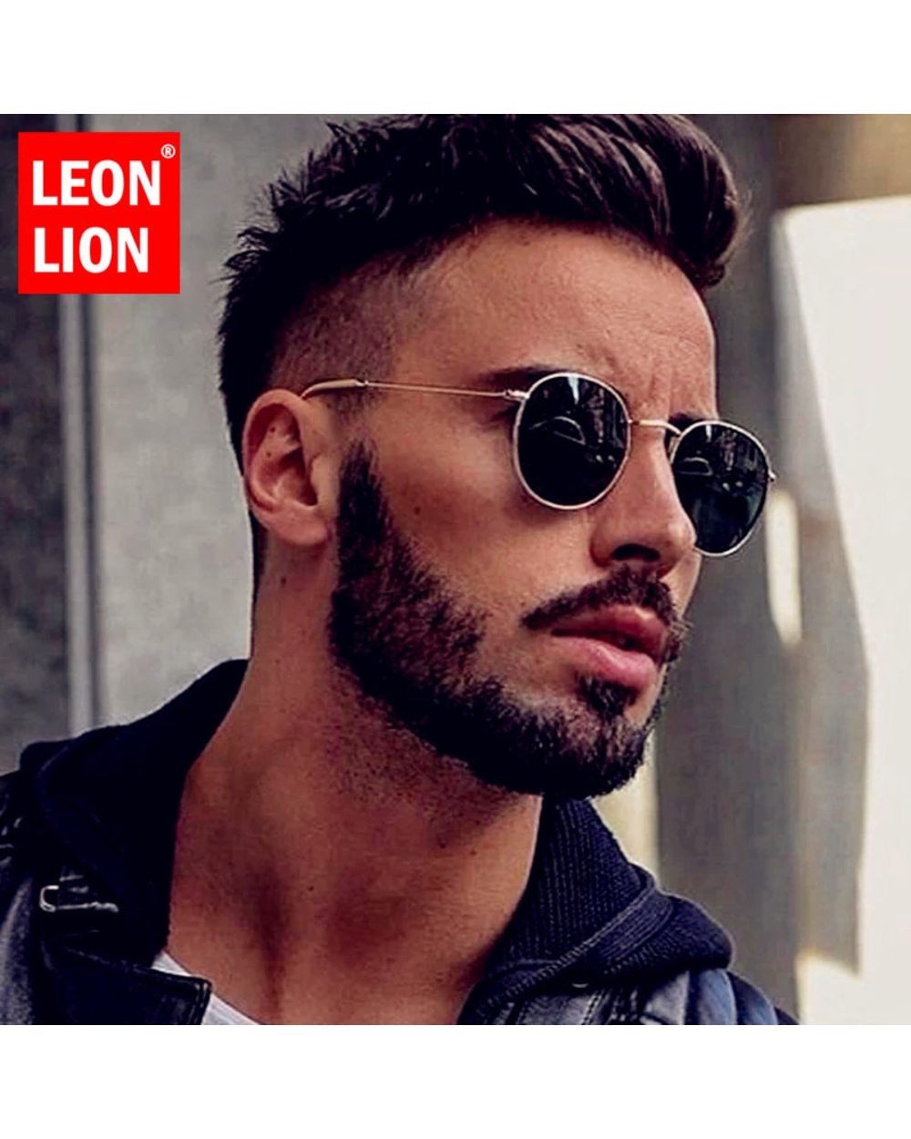 Leonlion 2022 Round Retro Sunglasses Men Round Vintage Glasses For Men/Women Luxury Eyewear Men Metal Lunette Soleil Ho front-0