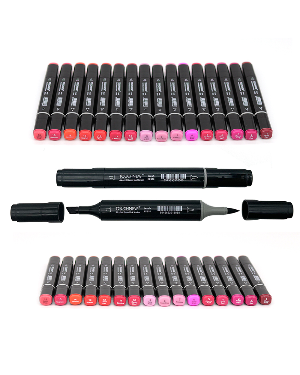 Touchnew 6/12/30/40/60/80 Color Soft Bursh Markers Set Alcohol Based Sketch Felt-Tip Oily Twin Art Marker Pen For Manga front-5