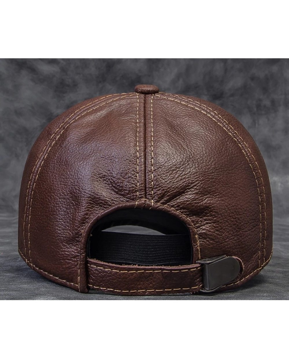 2021 Male Genuine Leather Cowhide 56-60Cm Black/Brown Baseball Caps Eagle Print For Man Casual Street Gf Gorras Dad Hat front-2