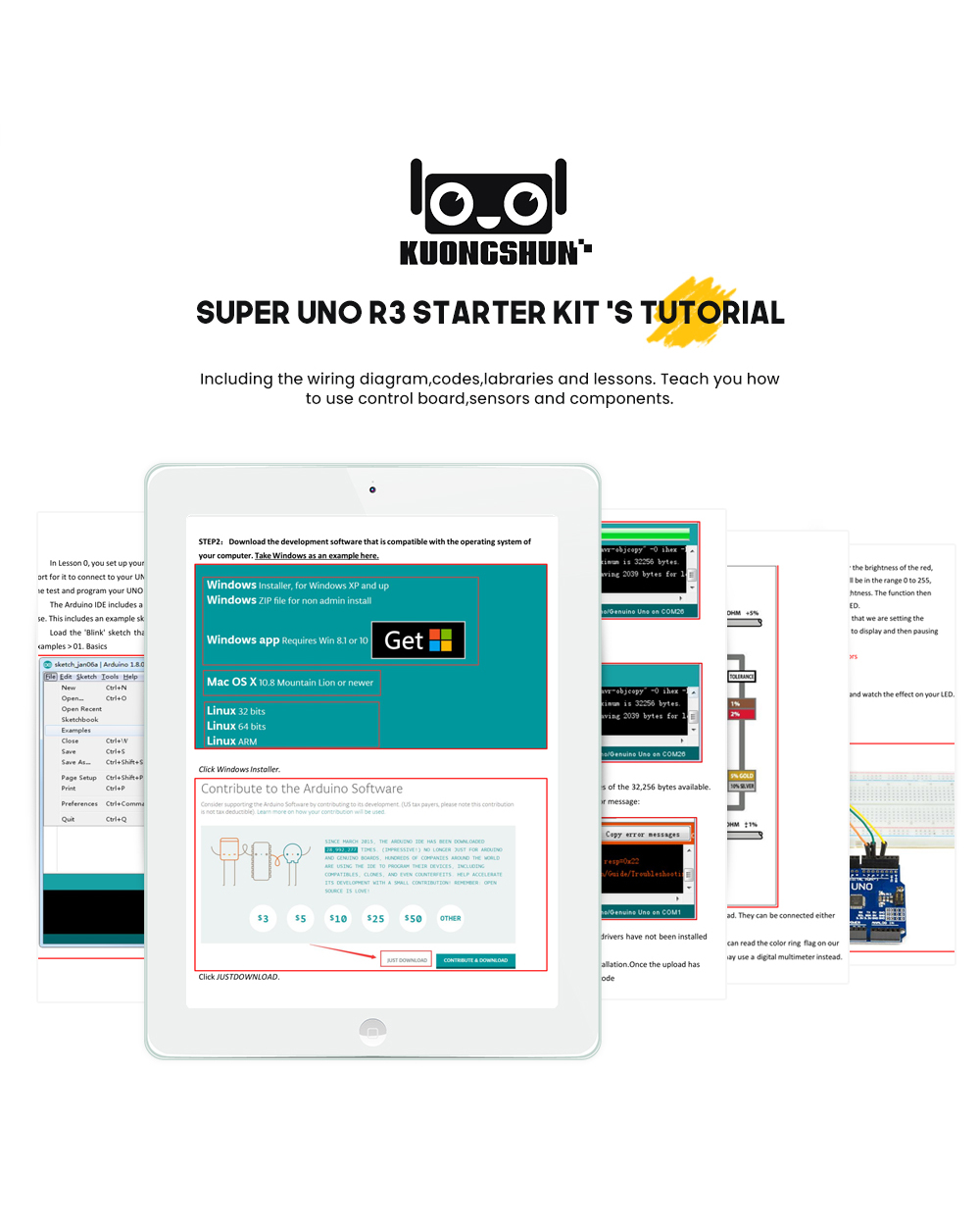 2021 The Most Cost-Effective Diy Project Starter Electronic Diy Kit With Tutorial Compatible With Arduino Uno R3 Ch340 front-5