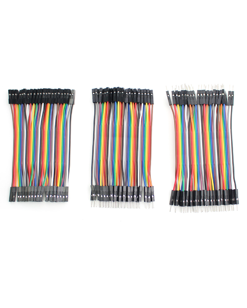10Cm 20-120Pcs Dupont Line Male To Male + Male To Female And Female To Female Jumper Wire Dupont Cable For Arduino Diy front-2