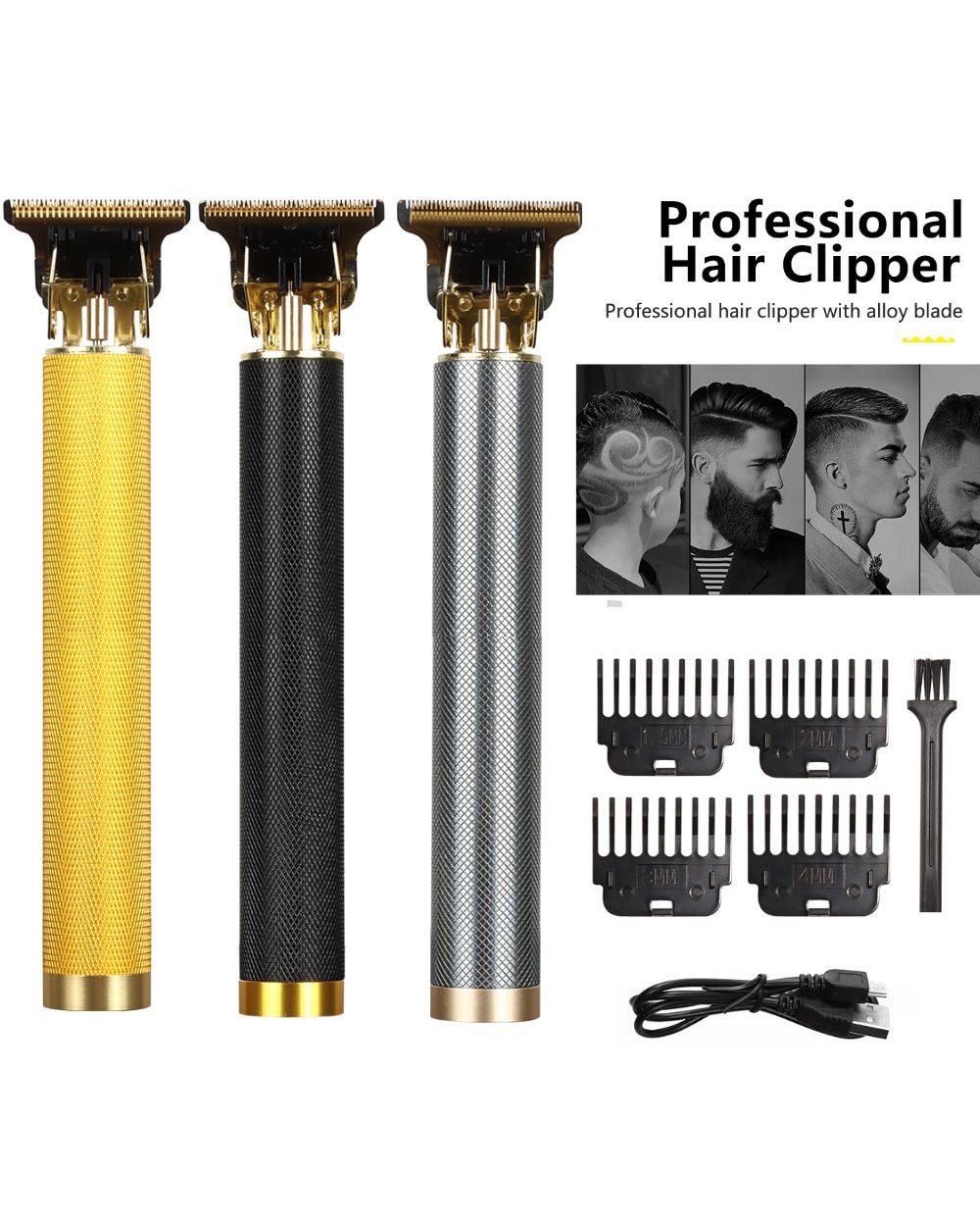 T9 0Mm Professional Hair Trimmer For Men Electric Hair Clipper Lithium Hair Cutting Machine For Hair Shaver Beard Barber front-1