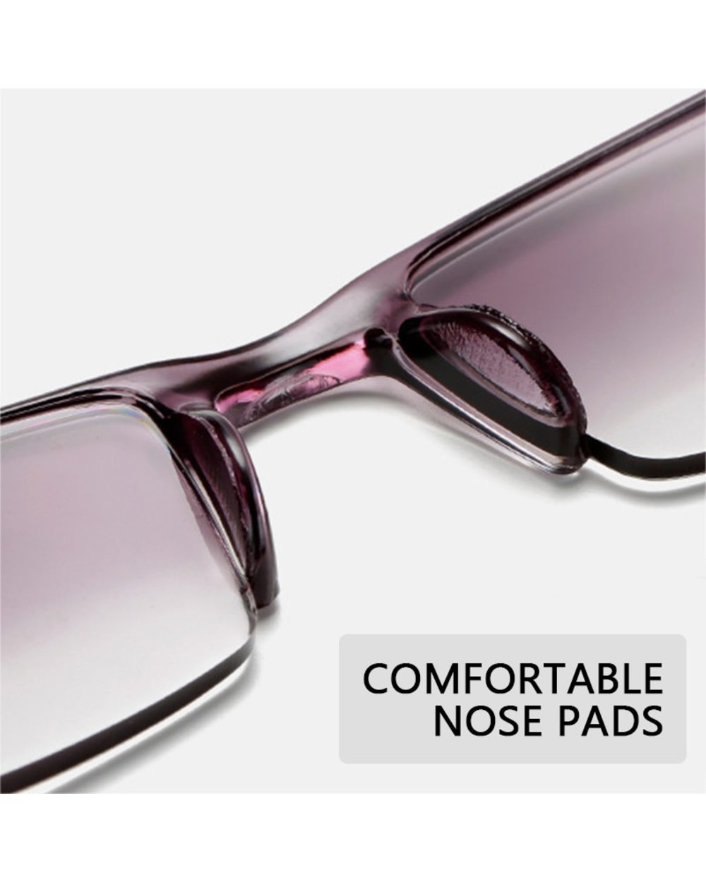 Korean Fashion Reading Glasses Men Women Clear Lens Half Frame Presbyopic Eyewear 1.0 1.5 2.0 2.5 3.0 3.5 4.0 For Reader front-4