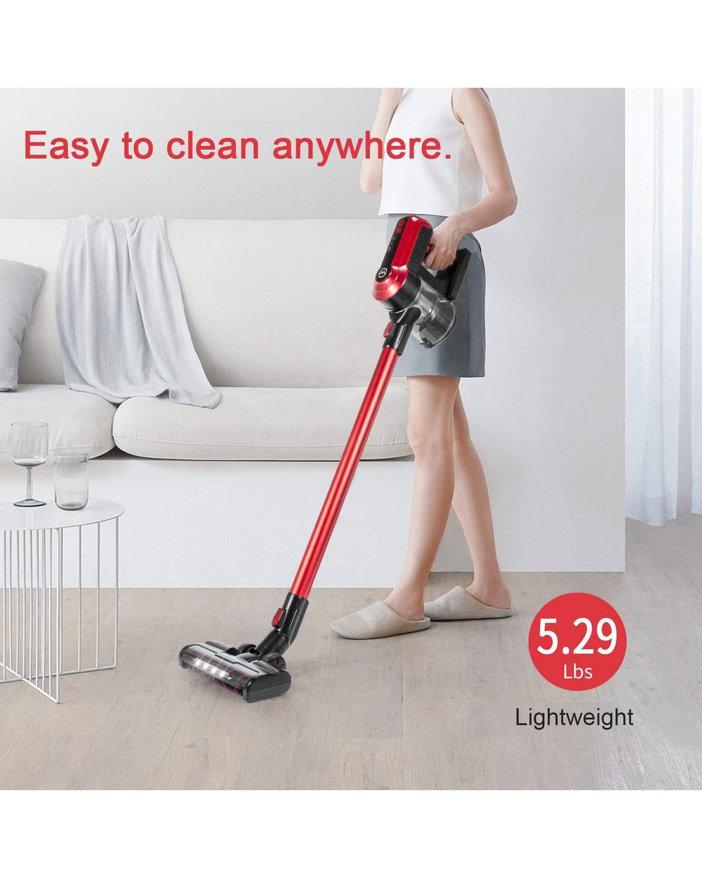 7 Day Delivery MOOSOO K23 Cordless Vacuum Cleaner 23kpa Suction HEPA