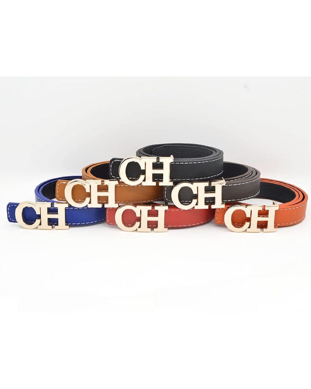 Birthday Gift For Kids Belts Men And Women Pu Leather Belt Fou Children Fashion Luxury Brand Golden Smooth Buckle front-1