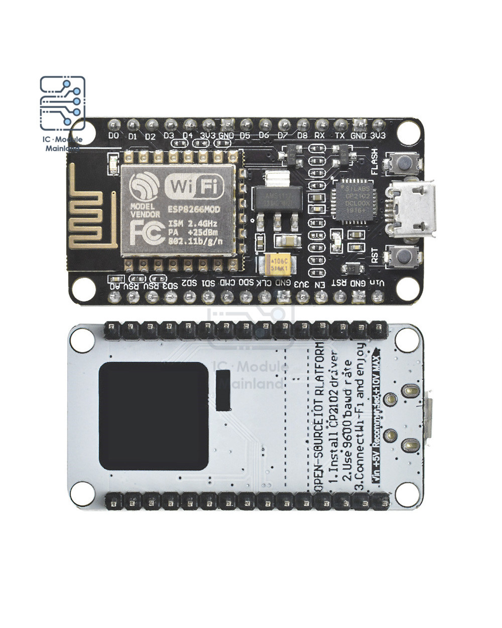 Ch340 Cp2102 Wireless Development Board Module Nodemcu Lua V3 V2 Wifi Blackboard Usb Port Esp8266 Esp-12E For Arduino front-1