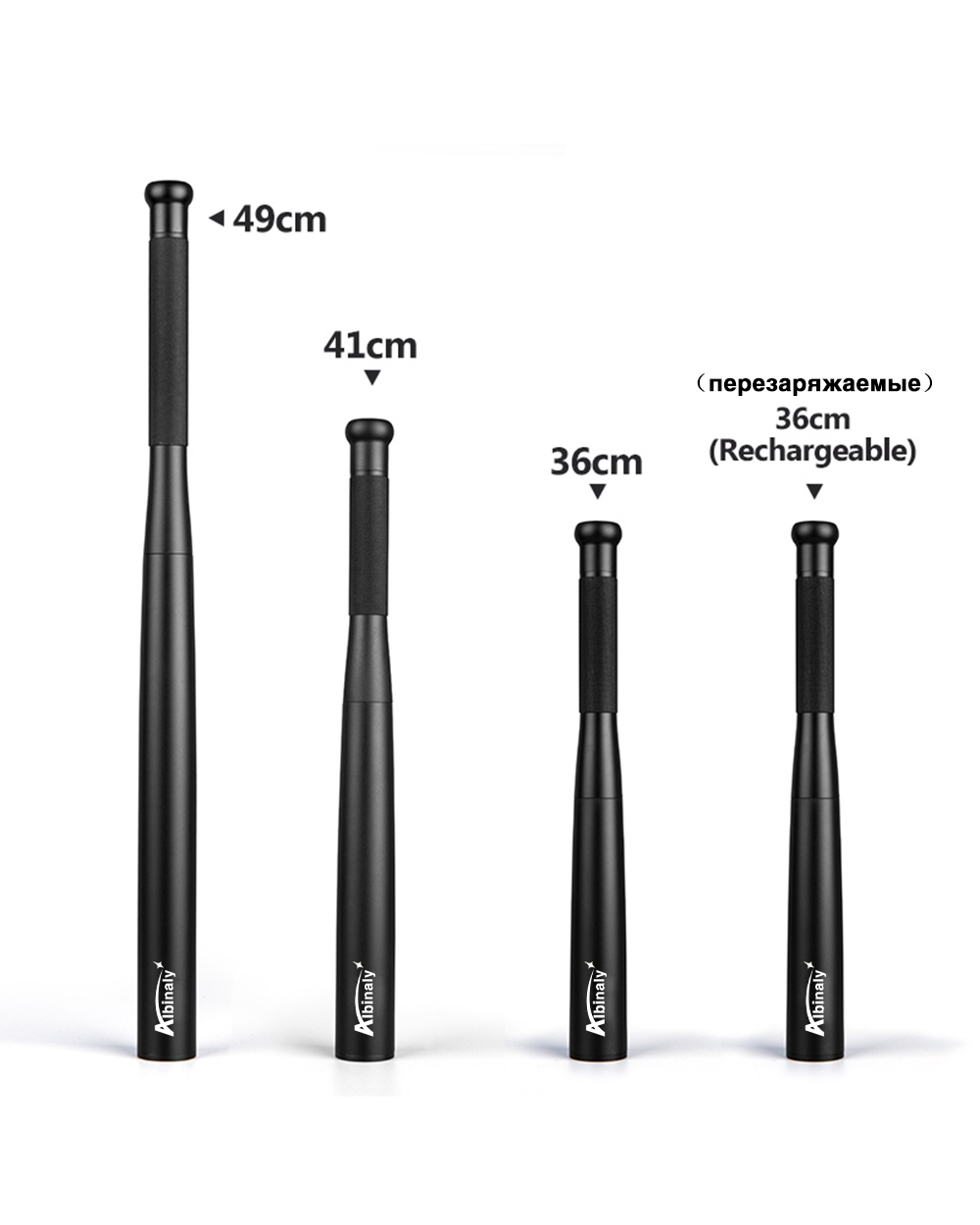 Baseball Bat Led Flashlight Waterproof Super Bright Baton Aluminium Alloy Torch For Emergency And Self Defense front-1