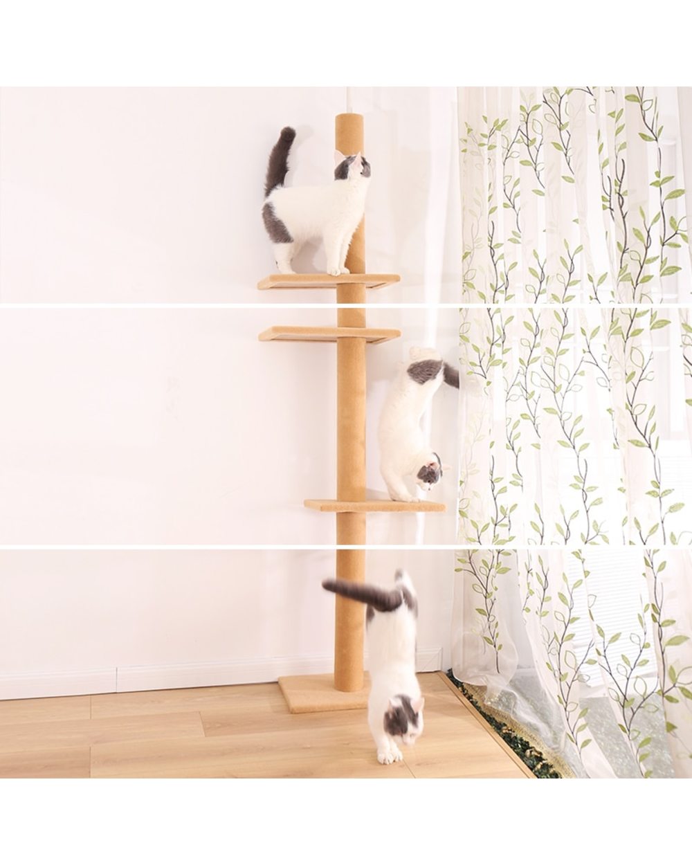 Adjustable Scratching Climbing Tree Scratcher Post front-5