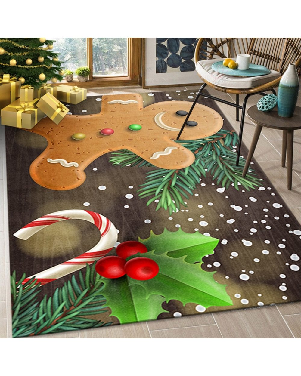 Entrance Door Mat Christmas Decoration Carpet Coffee Table Living Room Santa Mat Bedroom Decoration Tapete Bathroom Mat front-3
