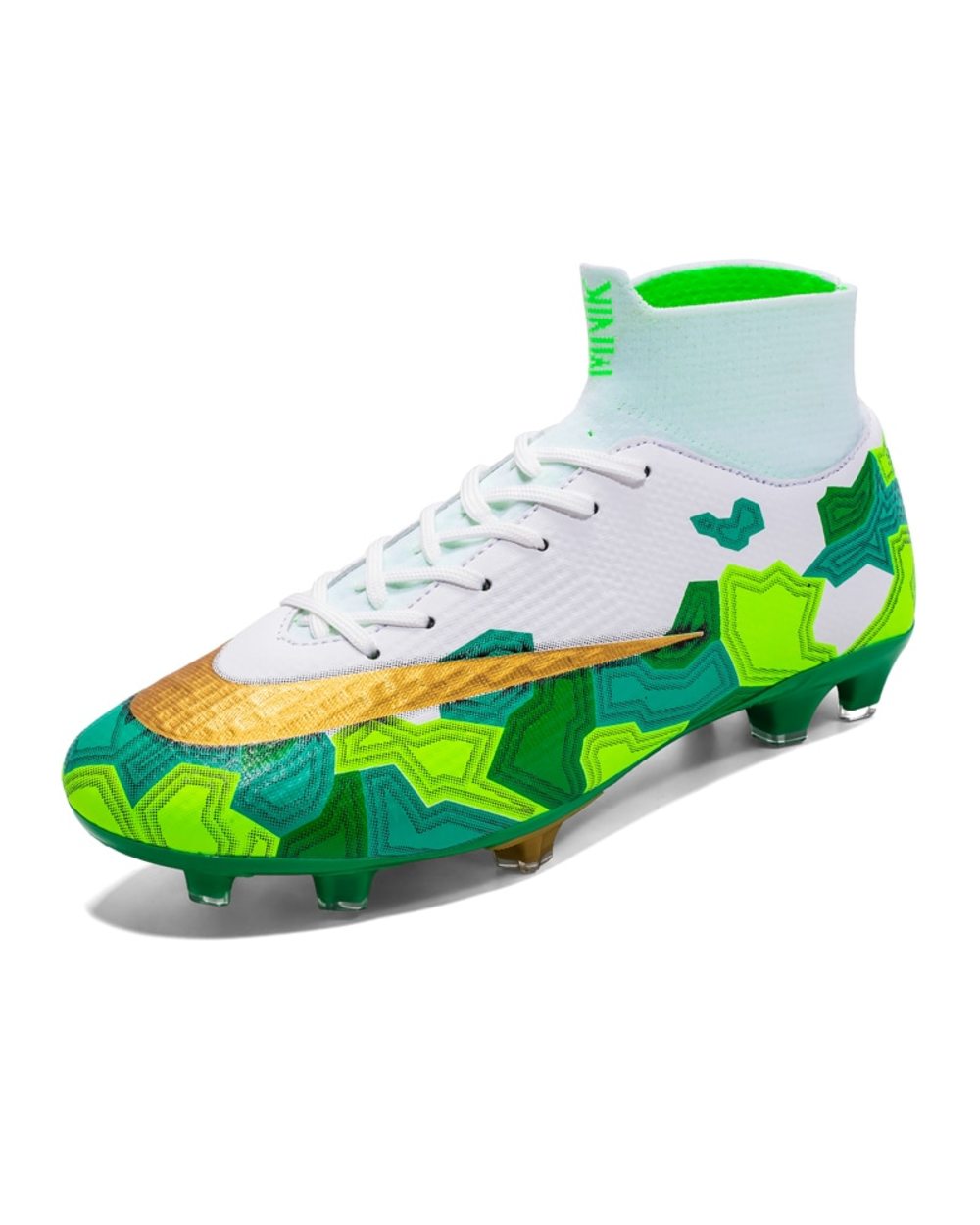 High Ankle Soccer Shoes Men Breathable Football Boots Long Spikes Soccer Cleats Turf Training 