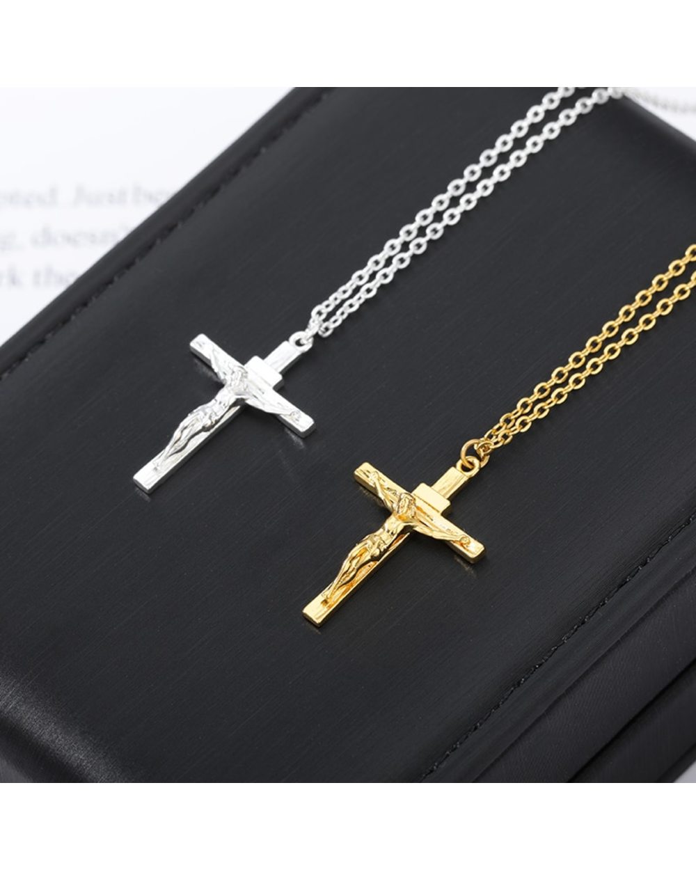 Christian Jesus Cross Necklace front-3