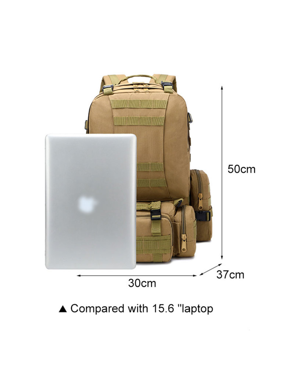 1000D 50L Nylon Waterproof Trekking Fishing Hunting Bag Backpack Outdoor Military Rucksacks Tactical Sports Camping Hik front-3