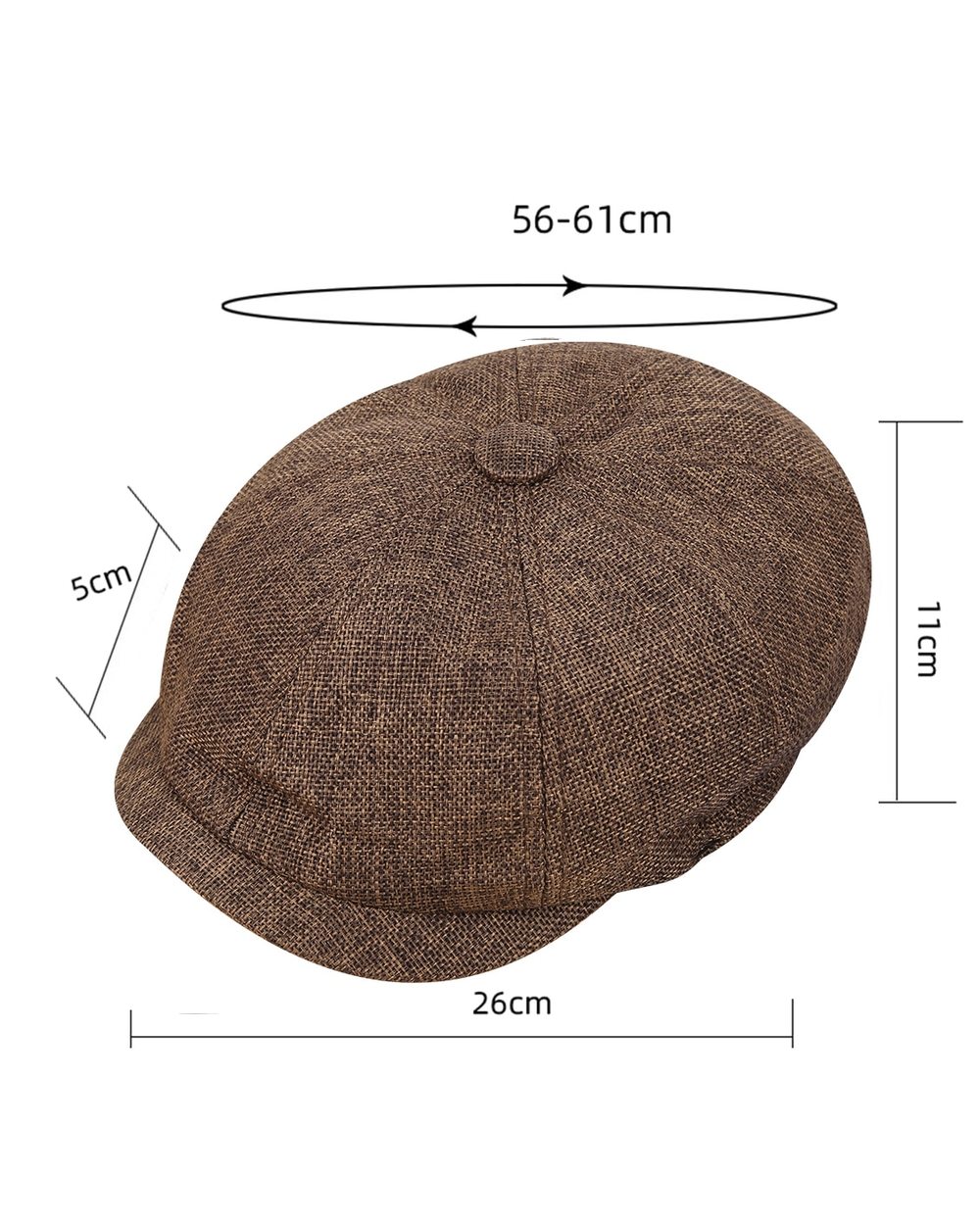 Men Newsboy Hat Beret Herringbone Gatsby Hats Movie Cosplay Wool Blend Vintage British Painters Hats Caps Winter Hip Ho front-5