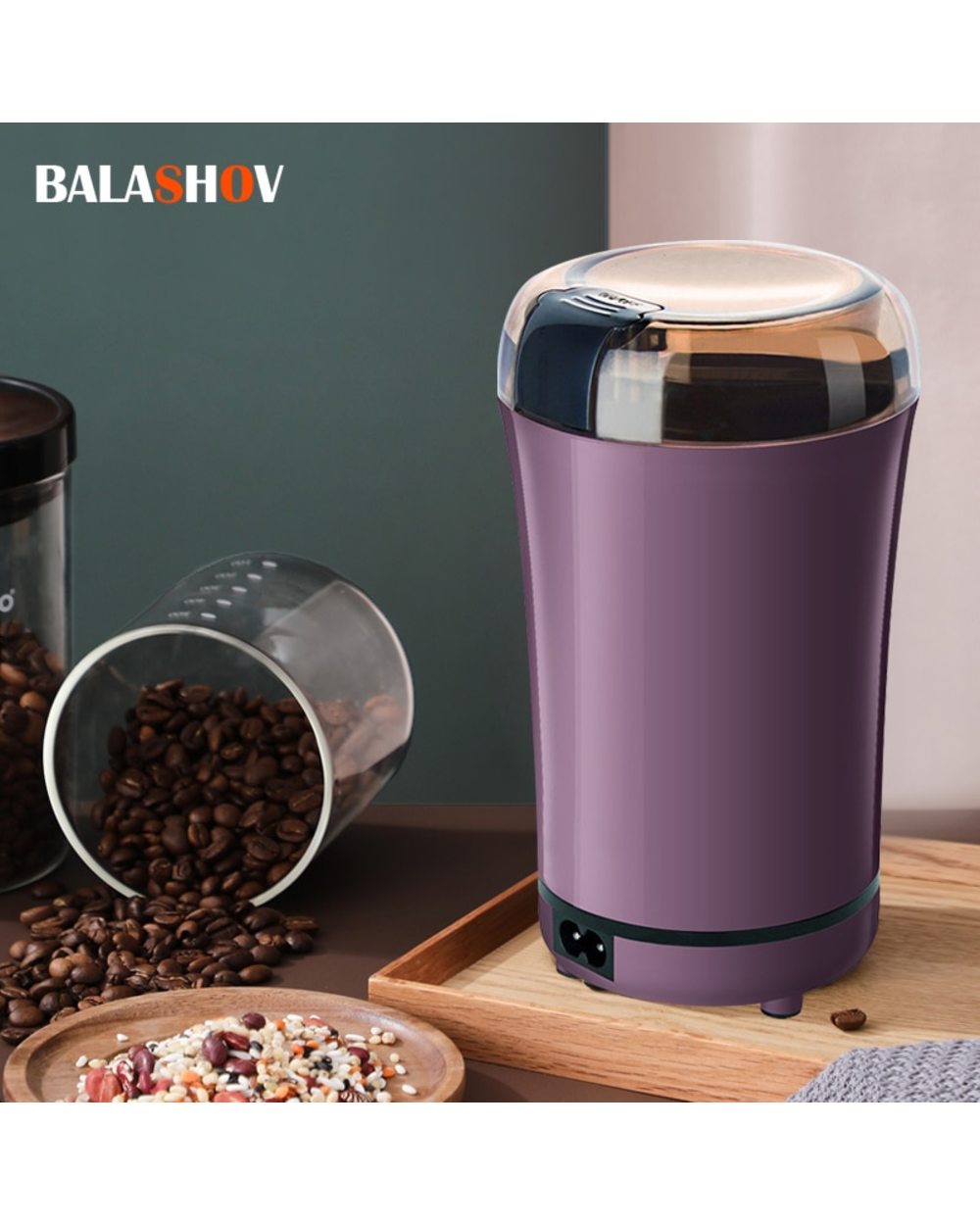Portable Electric Coffee Bean Grinder Mill Kitchen Tool Herbs Salt Pepper Spices Nuts Grains Mini Medicine Flour Powder front-0