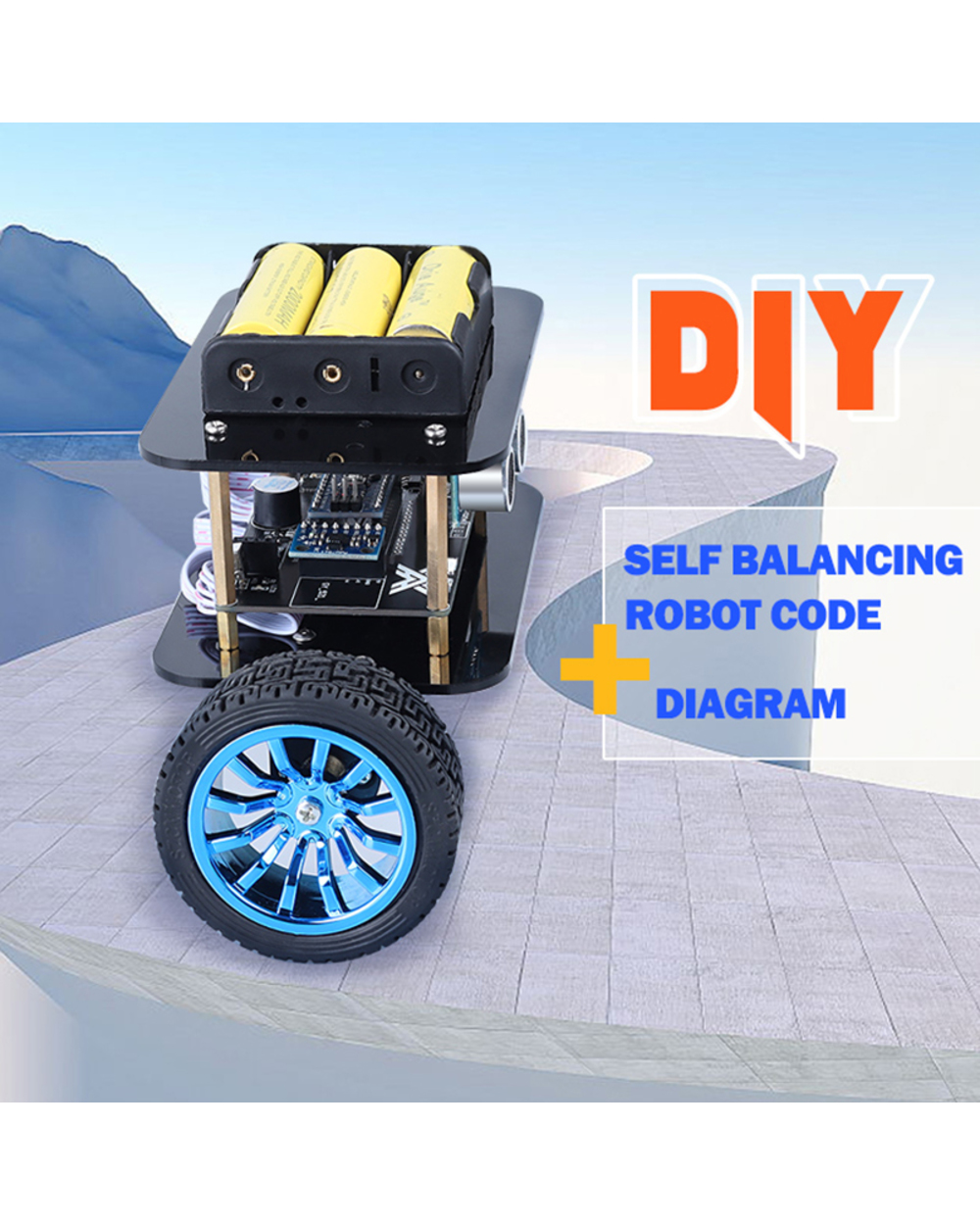 Zhiyitech 2Wd Self-Balancing Smart Balance Robot Car Kit For Arduino Building Programming Educational Project Diy Elect front-4