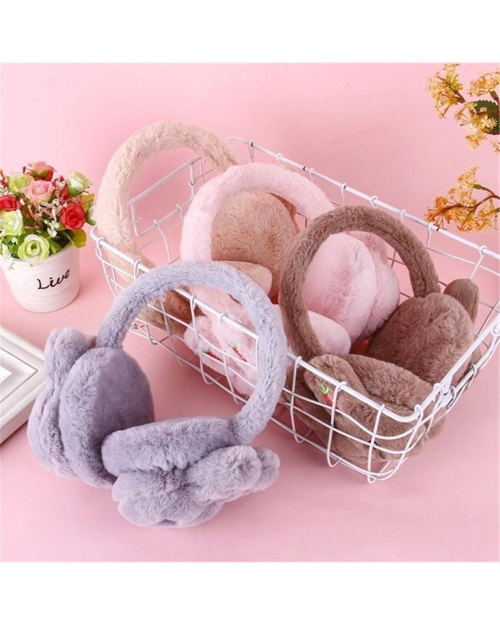 New Cartoon Rabbit Winter Warm Earmuffs Fashion Plush Thick Soft Ear Cover Ear Protection Warmth Ear Muffs For Aldult front-1