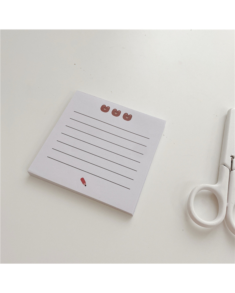Ins Cartoon Cute Bear Khaki Memo Pad Student Mini Notepad Kawaii Stationery Office Record To Do List Message Paper 50 S front-5