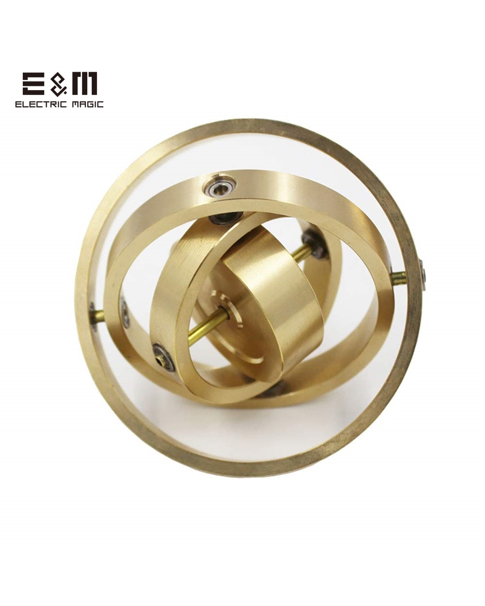 3 Axis Pure Copper Gyroscope Mechanics Inertial Guidance Systems Stabilizer Experimental Instrument Angular Momentum front-0