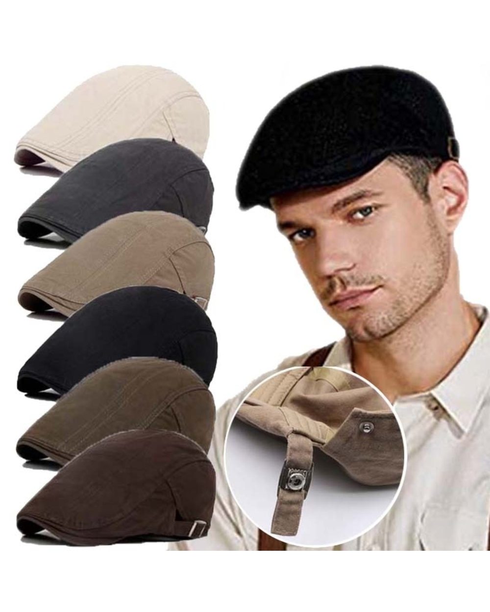 Lots Style Men Berets 2021 Spring Autumn Casual Street Newsboy Beret Hat Retro England Hat Wild Octagonal Cap Fashon Ha front-5