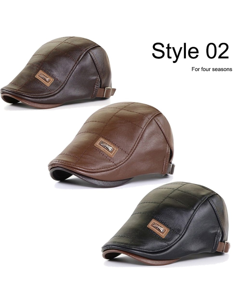 21 Types Men Berets 2021 Spring Autumn Winter Windproof Street Newsboy Beret Hat Retro England Hat Men Hats Peaked Pain front-3