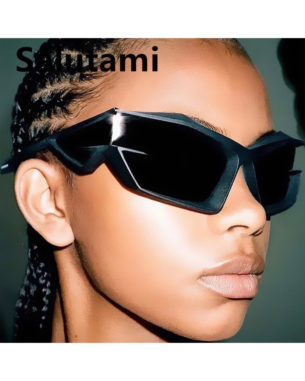 Unique Special-Shaped Y2k Sunglasses For Men New Fashion Brand Irregular Pilot Driving Sun Glasses Women Square Hip Hop front-2
