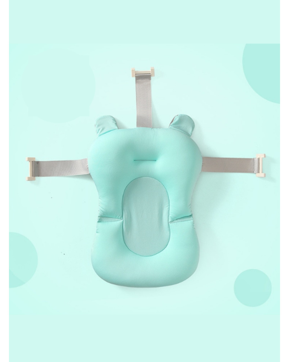 Baby Bath Seat Support Mat Foldable Baby Bath Tub Pad- Newborn Bathtub Pillow Infant Anti-Slip Soft Comfort front-0