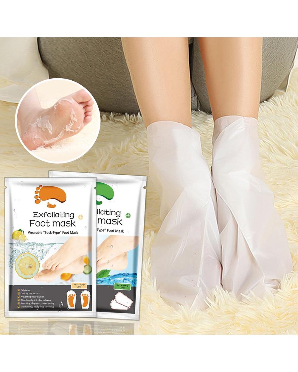 1Bag-2pcs Exfoliating Foot Mask Socks For Pedicure front-0