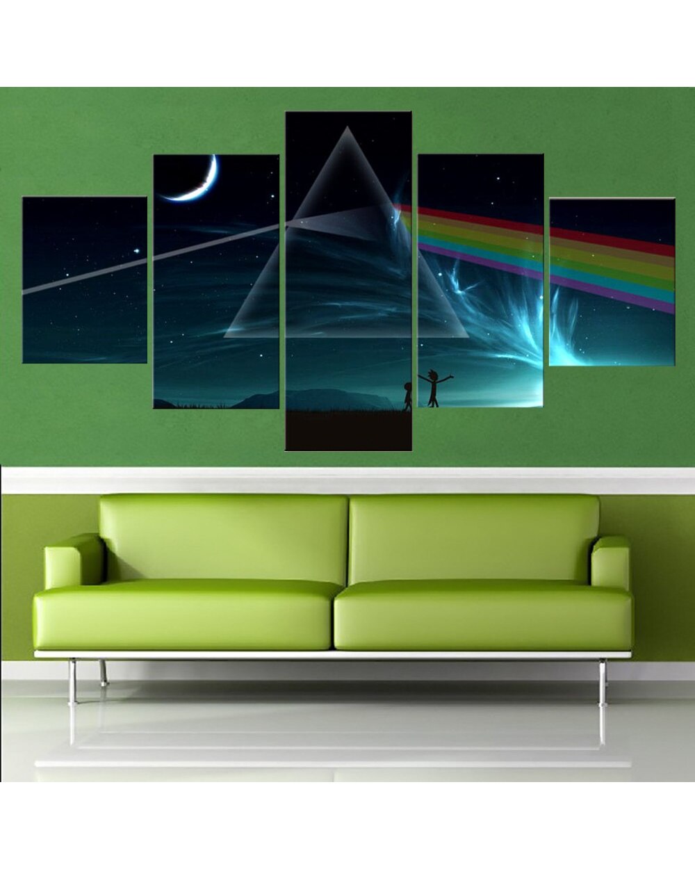 American Style Cartoon Picture Print Cartoon 5 Panel Canvas Art Wall Decor front-1