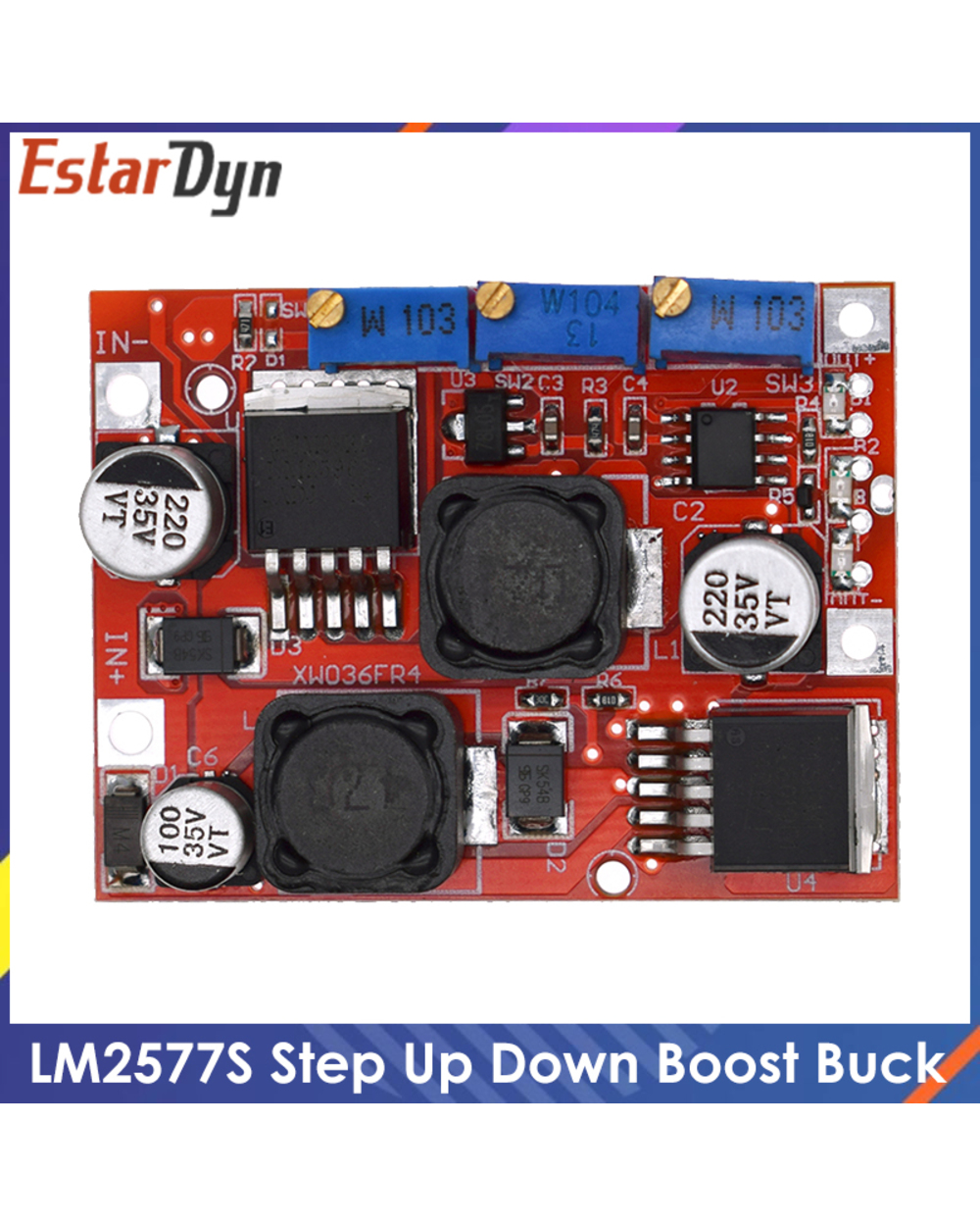 Lm2596 Lm2577 Dc Auto Boost Buck Converter 4-35V To 1-25V 5V 12V 19V 24V 4A Step Up / Down Voltage Regulator Cc Cv Char front-0