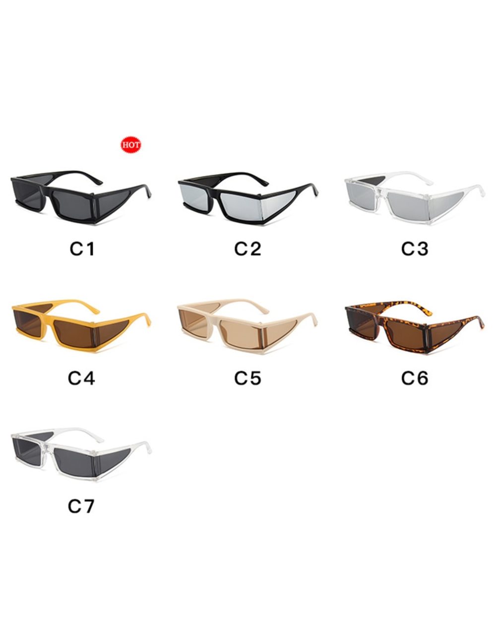 Dytymj Square Punk Sunglasses Woman 2022 Retro Mirror Sunglasses Men Vintage Rectangle Hip Hop Glasses Party Gafas De S front-4