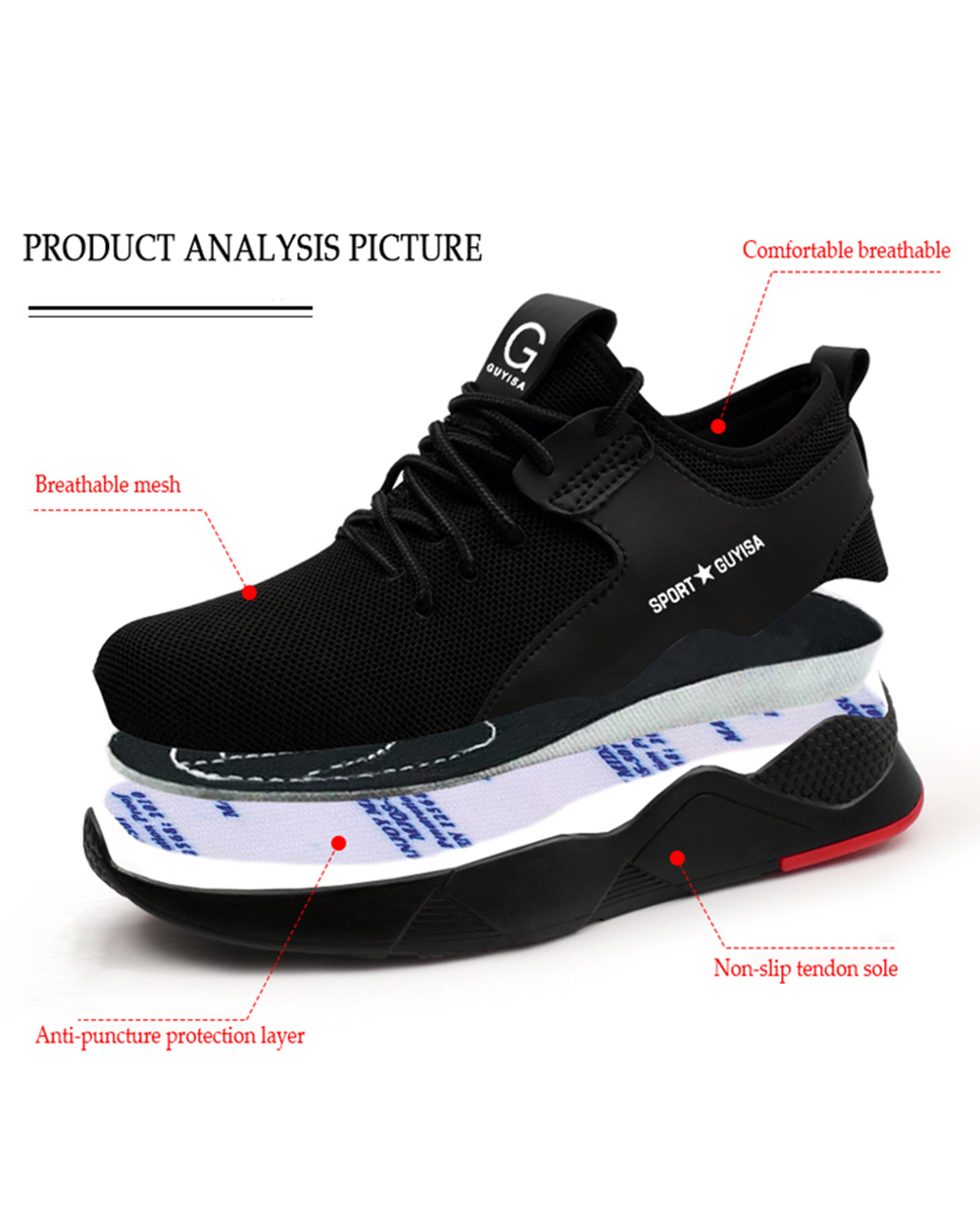 Safety shoes work safety sneaker front-4