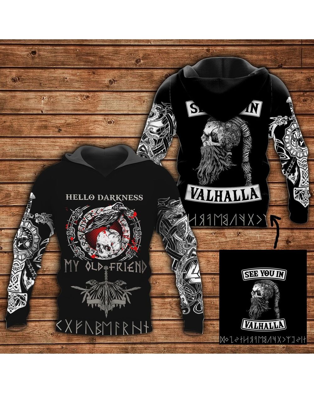 Viking My Old Friends 3D Printed Hoodies front-3