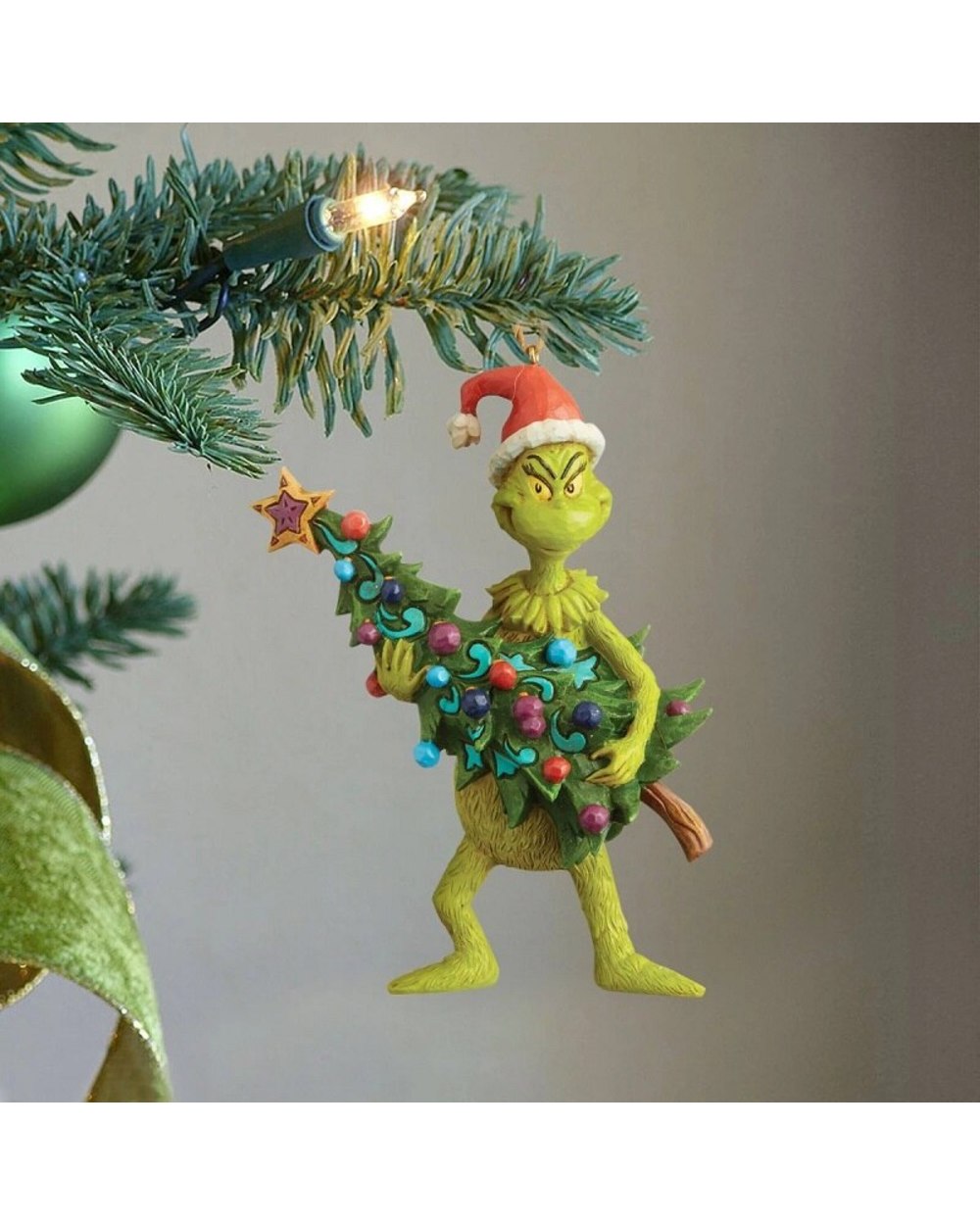 Grinch Wooden Christmas Ornaments Tree Decorations front-2
