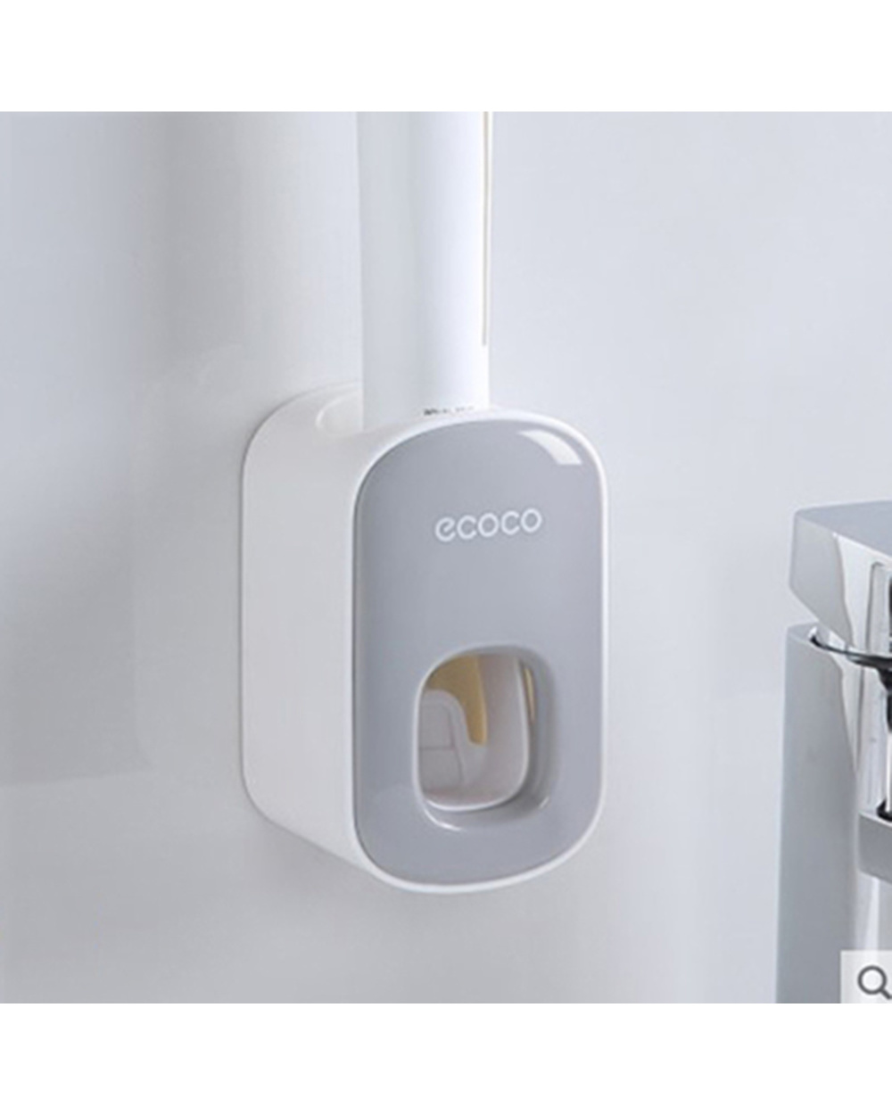 Wall Mount Automatic Tootaste Dispenser Bathroom Accries Set Tootaste Squeezer Dispenser Bathroom Toothbrush Holder Tool front-4