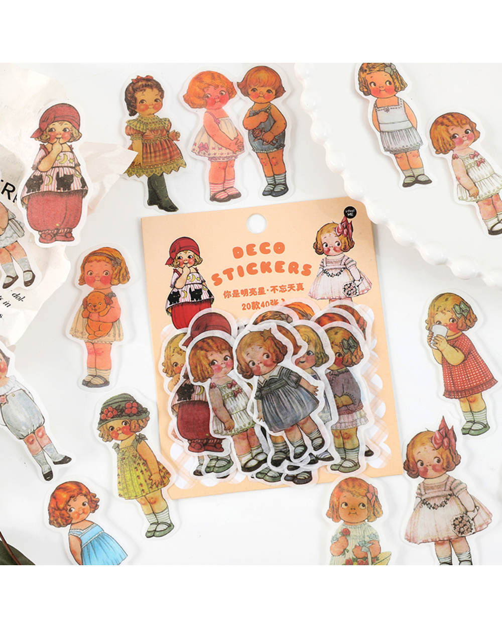 40 Pcs/Pack Cute Cartoon Girl Decorative Sticker Scrapbooking Diy Label Diary Stationery Album Journal Fashion Boy Stick front-2