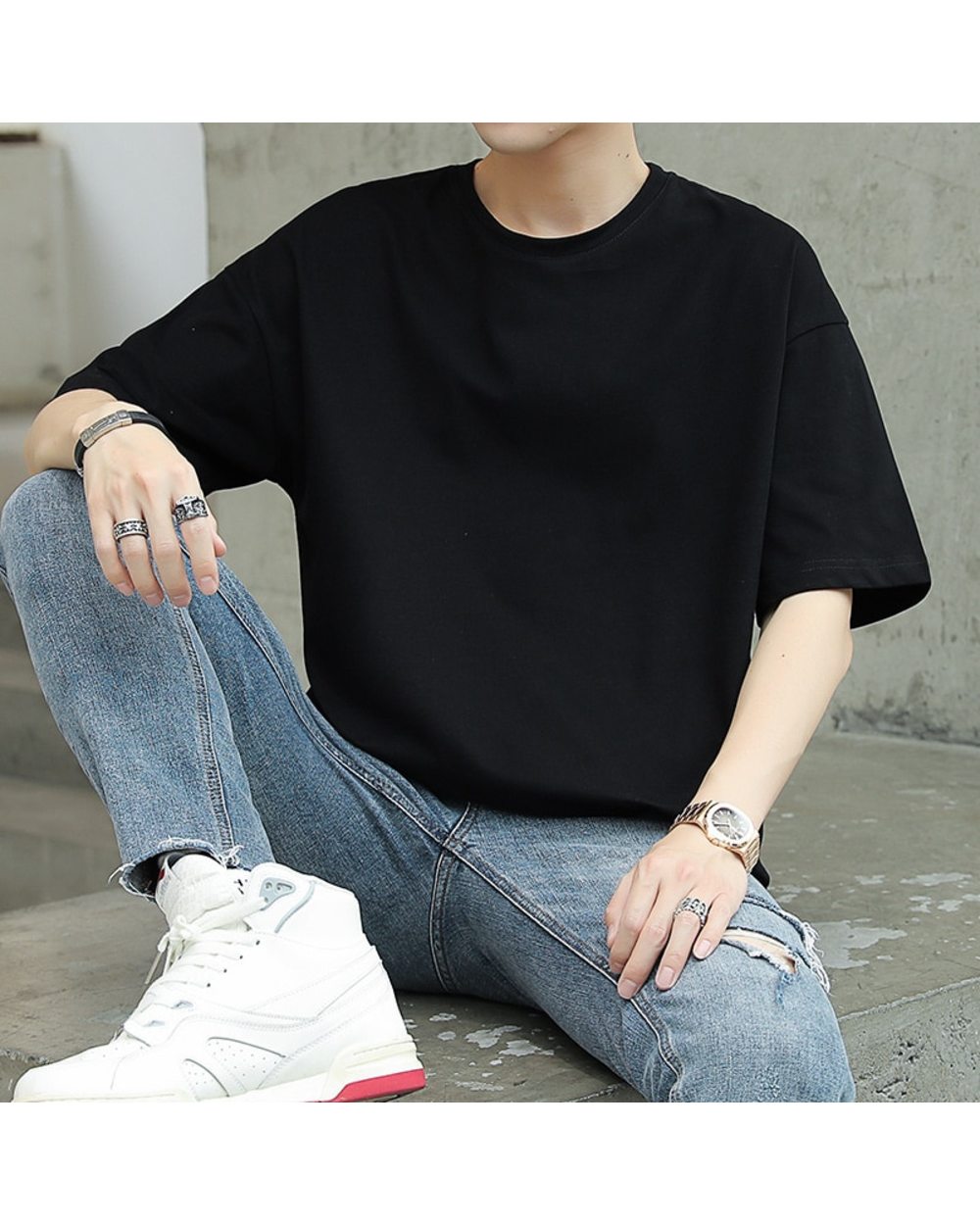 Summer Top Street Style New Free Delivery Men's Oversized T-shirt Compression T-shirt Men's Clothing Official Casual Sho front-1