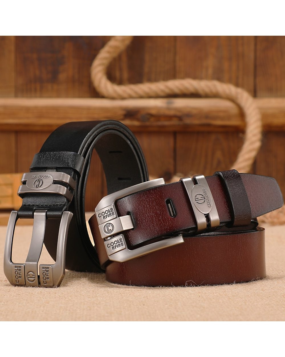 Men Genuine Leather Belts Cowboy Wide High Quality Buckle Belts For Men Brand Luxury Leisure Vintage Jeans Strap Hq225 front-4